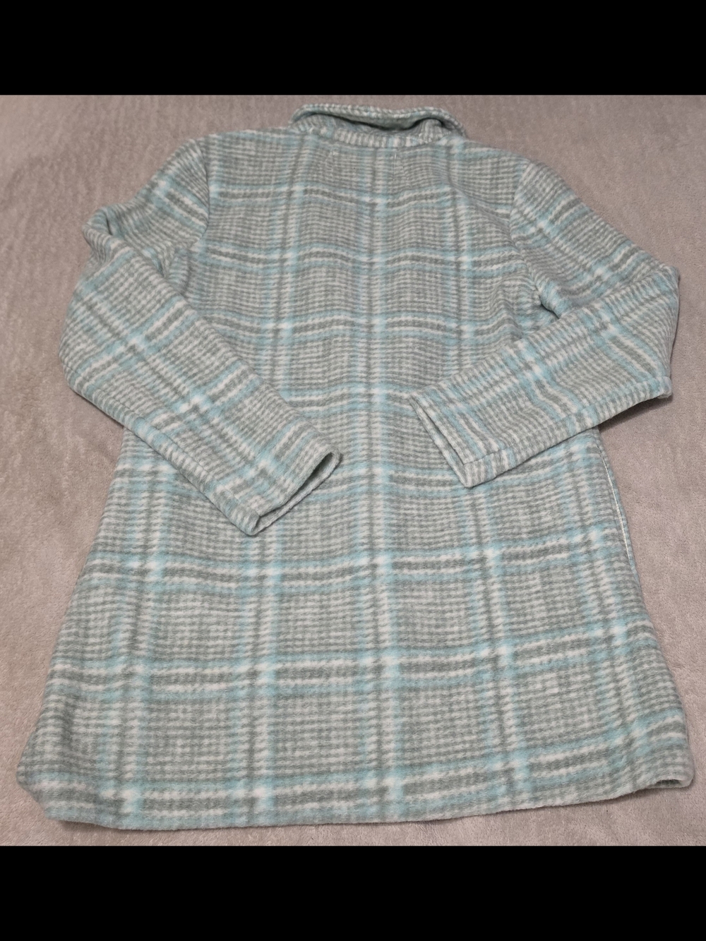 NWT-Nicole Miller New York Mint Plaid Open Front Cardigan Size:XS - Picture 5 of 8